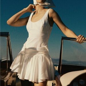 Meshki Cream Sleeveless Mini Dress